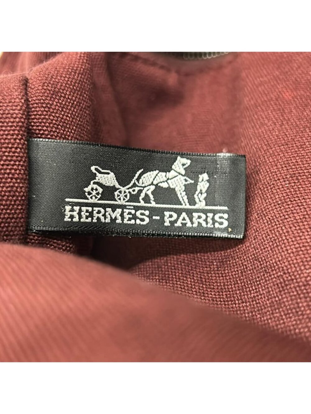 Hermes Tote Fourre Tout MM Half Leather Bordeaux - Picture 8 of 14